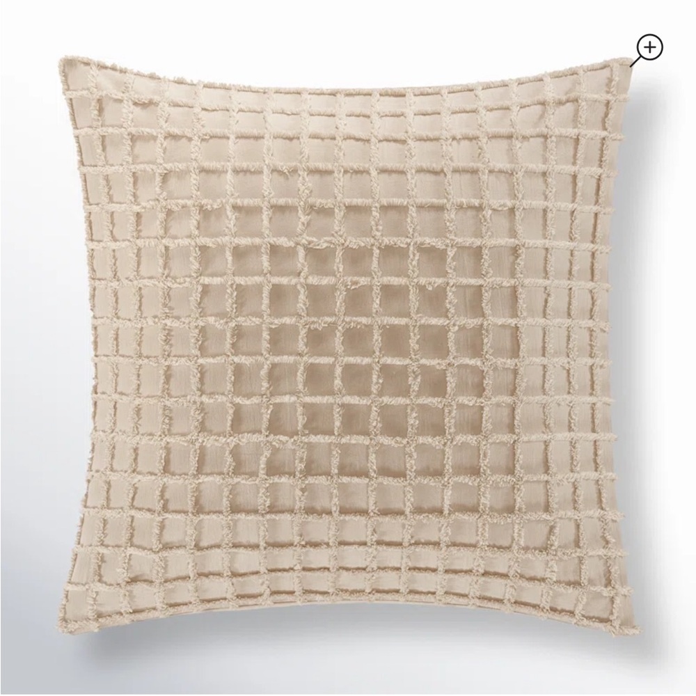Five Queens Court Carter Euro Sham, Linen, 26X26